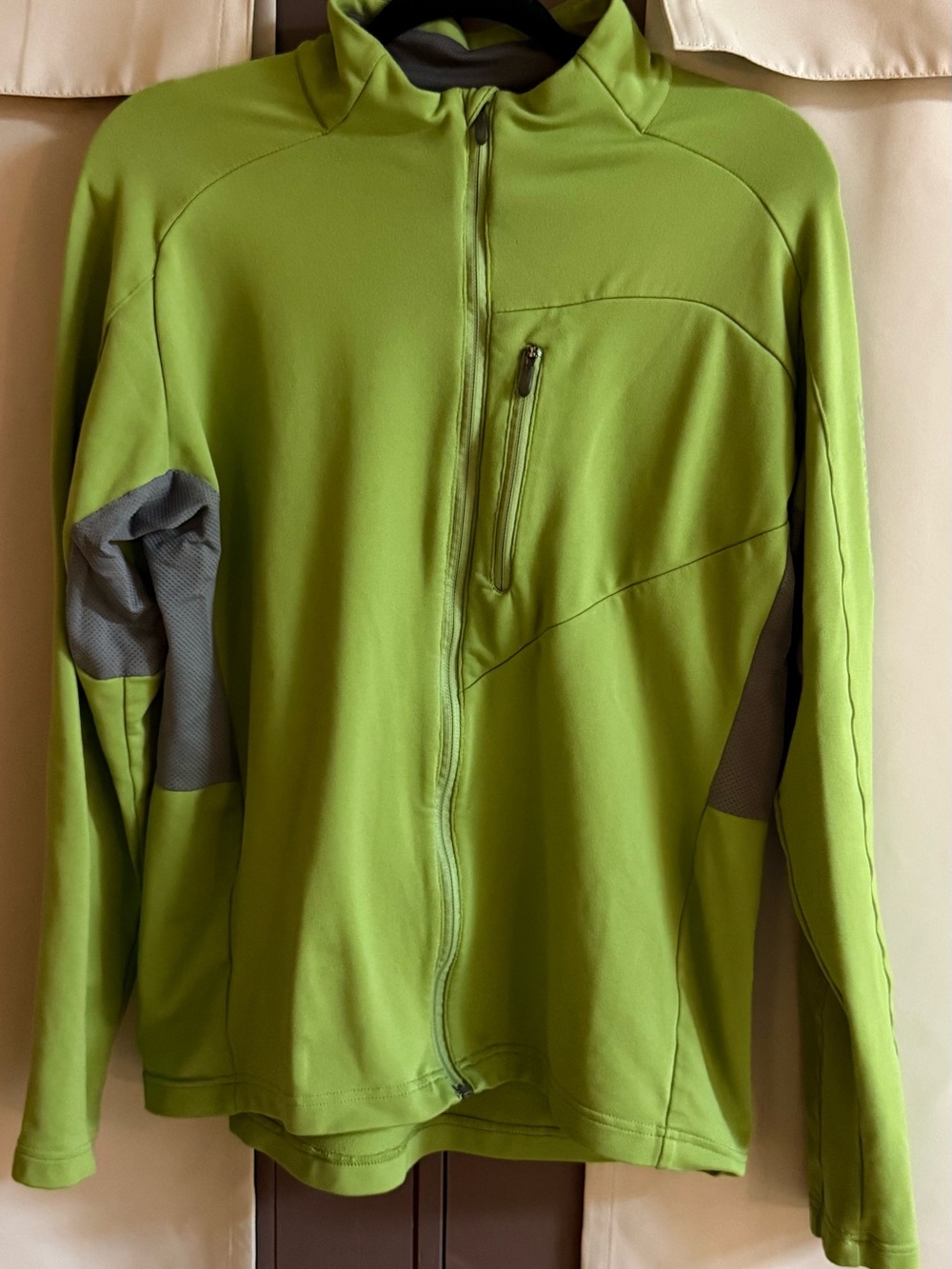 Lime Green Full-Zip Athletic Jacket